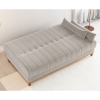 Sofa Cama Veneza 1,80 Reclinável 3 Lugares Veludo Marfim