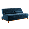 Sofa Cama Veneza 1,80 Reclinável 3 Lugares Veludo Azul