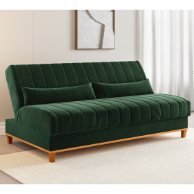Sofa Cama Veneza 1,80 Reclinável 3 Lugares Veludo Oliva