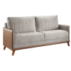 Estofado Living Premium 2m 4 Lugares Laterais em Corano Linho Kaki/Durango