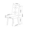 Conjunto Sala de Jantar Zuri Mesa 200x90cm Tampo com Vidro e 8 Cadeiras Flora Mel/Off White/Pastel - Casa Giulia