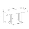 Conjunto Sala de Jantar Portinar Mesa 160x80cm Tampo sem Vidro e 6 Cadeiras Iza Mel/Blonde/Cinza - Casa Giulia