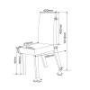Conjunto Sala de Jantar Portinar Mesa 160x80cm Tampo sem Vidro e 6 Cadeiras Iza Mel/Blonde/Cinza - Casa Giulia
