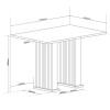 Conjunto Sala de Jantar Quebec Mesa 120x80com Tampo sem Vidro e 4 Cadeiras Venus Mel/Blonde/Cinza - Casa Giulia