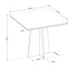 Conjunto Sala de Jantar Salvador Mesa 90x90cm Tampo com Vidro e 4 Cadeiras Flora Mel/Off White/Pastel - Casa Giulia