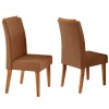 Kit com 2 Cadeiras Malibu Pés em Mdf Mel/Terracota - Casa Giulia