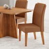 Kit com 2 Cadeiras Malibu Pés em Mdf Mel/Terracota - Casa Giulia