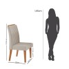 Kit com 2 Cadeiras Malibu Pés em Mdf Mel/Bege - Casa Giulia