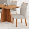 Kit com 2 Cadeiras Malibu Pés em Mdf Mel/Bege - Casa Giulia