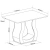 Conjunto Sala de Jantar Serenata Mesa 120x80cm e 4 Cadeiras Iza Mel/Bege - Casa Giulia