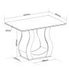 Conjunto Sala de Jantar Serenata Mesa 120x80cm e 4 Cadeiras Iza Mel/Off White/Bege - Casa Giulia
