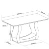 Conjunto Sala de Jantar Serenata Mesa 160x80cm e 6 Cadeiras Iza Mel/Off White/Bege- Casa Giulia