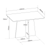 Conjunto Canto Alemão Baú Prestigio com Mesa 120x80cm e 2 Cadeiras Milao Mel/Linho Kaki- Casa Giulia