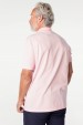 Camisa Polo Piquet  com Relevo e Bordado Marca e Logo - Rosa