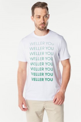 Camiseta Básica Algodão Premium Gola C - Weller You - Branco