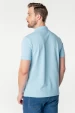 Camisa Polo Piquet  com Relevo e Bordado Marca e Logo - Azul