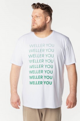 Camiseta Básica Algodão Premium - Gola C - Weller You - Branco