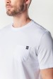 Camiseta Básica com Bolso 100% Algodão - Branco