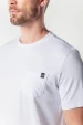 Camiseta Básica com Bolso 100% Algodão - Branco