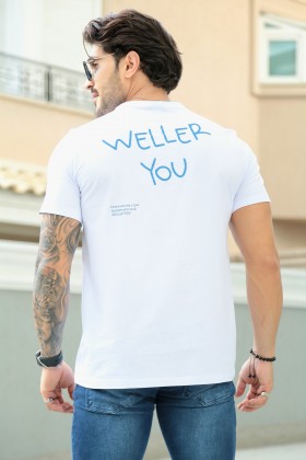 Camiseta Básica Algodão Premium - Gola C - Manifesto - Weller You - Branco