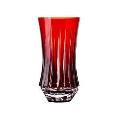 Copo Cristal Lapidado Long Drink Vermelho 400ml