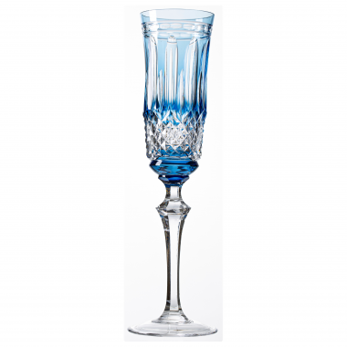 Taça Cristal Lapidado 68 P/Champagne Azul Claro 200ml