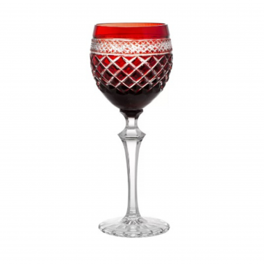 Taça Cristal Lapidado 79 P/ Vinho Tinto Vermelho 380ml