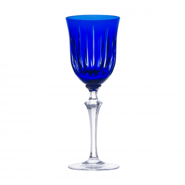 Taça Cristal Lapidado 66 Vinho Tinto Azul Escuro 350ml