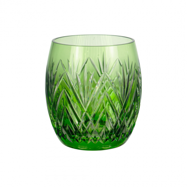 Copo Cristal Lapidado 46 P/Whisky Pineapple Verde Claro