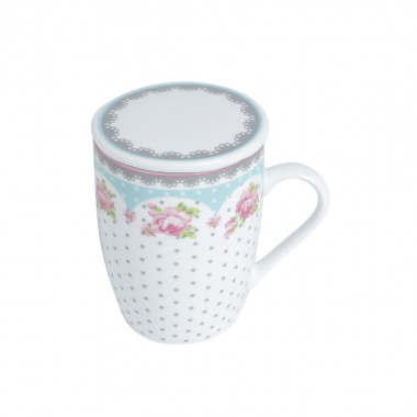 Caneca Tampa Filtro Porcelana Super White Amelia