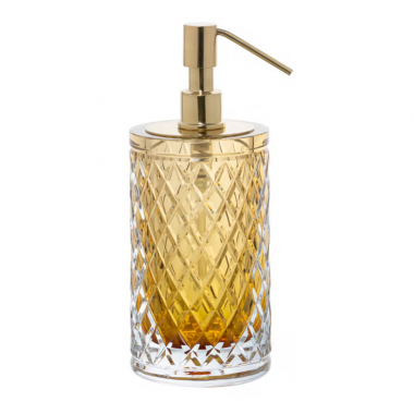 Porta Sabonete Liquido Murano Lush Ambar e Dourado