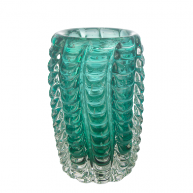 Vaso Murano Prisma Verde Folha