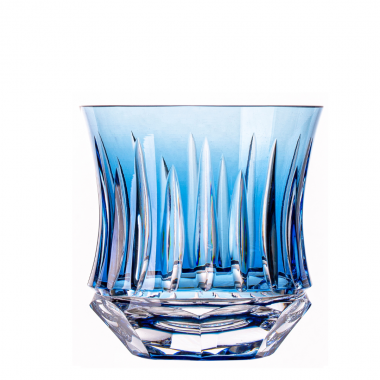 Copo Cristal Lapidado 66 Whisky Azul Claro 325ml