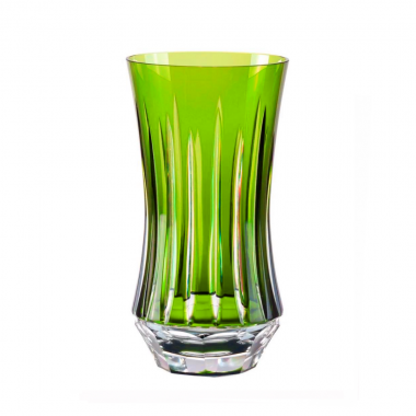 Copo Cristal Lapidado Long Drink Verde Claro 400ml