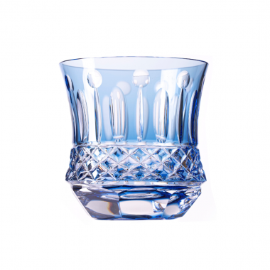 Copo Cristal Lapidado Mozart Whisky Azul Claro 325ml
