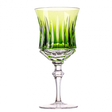 Taça Cristal Lapidado 66 P/Vinho Tinto Verde Claro 360ml