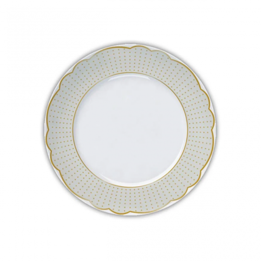 Prato Sobremesa de Porcelana Versa Royal Off White Prato Sobremesa ...