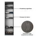 Guarda-Roupa Multiuso Solteiro Compact Cinza  - Direto Sim