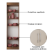 Armario Cozinha 2 Portas 4 Prateleiras Compact - Cast. Off