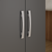 Armario Cozinha 2 Portas 4 Prateleiras Compact - Cinza