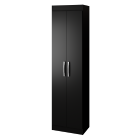 Armario Cozinha 2 Portas 4 Prateleiras Compact - Preto