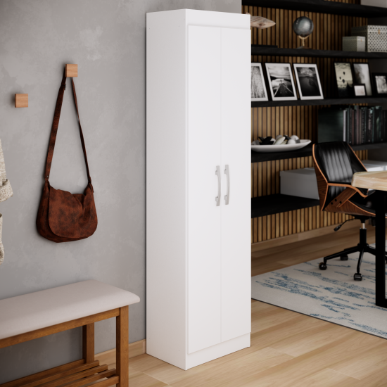 Armário Multiuso 2 Portas 4 Prateleiras Office - Branco