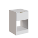 Mesa de Cabeceira Moderna 1 Gaveta Acabamento Branco Fosco