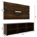 Rack Estante Grande C/ Painel Cacau P/ TV Até 55 Polegadas