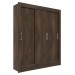 Guarda-Roupa Casal Magno 3 Portas de Correr Cor Cacau