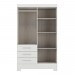 Guarda-Roupas Solteiro 4 Portas 3 Gavetas Branco Visconde