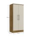 Armário Multiuso 2 Portas Nature/Off-White Regente
