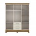 Guarda-Roupas Casal 6 Portas 3 Gavetas Nature Off White Maestro