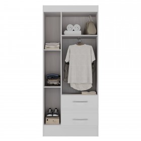 Guarda-Roupa Infantil Tiana 3 Portas 2 Gavetas Cor Branco