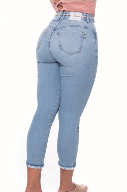 Calça Jeans Cropped Empina Bumbum